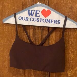 lululemon Wunder Train Strappy Bra A/B Cup in Espresso, size 8